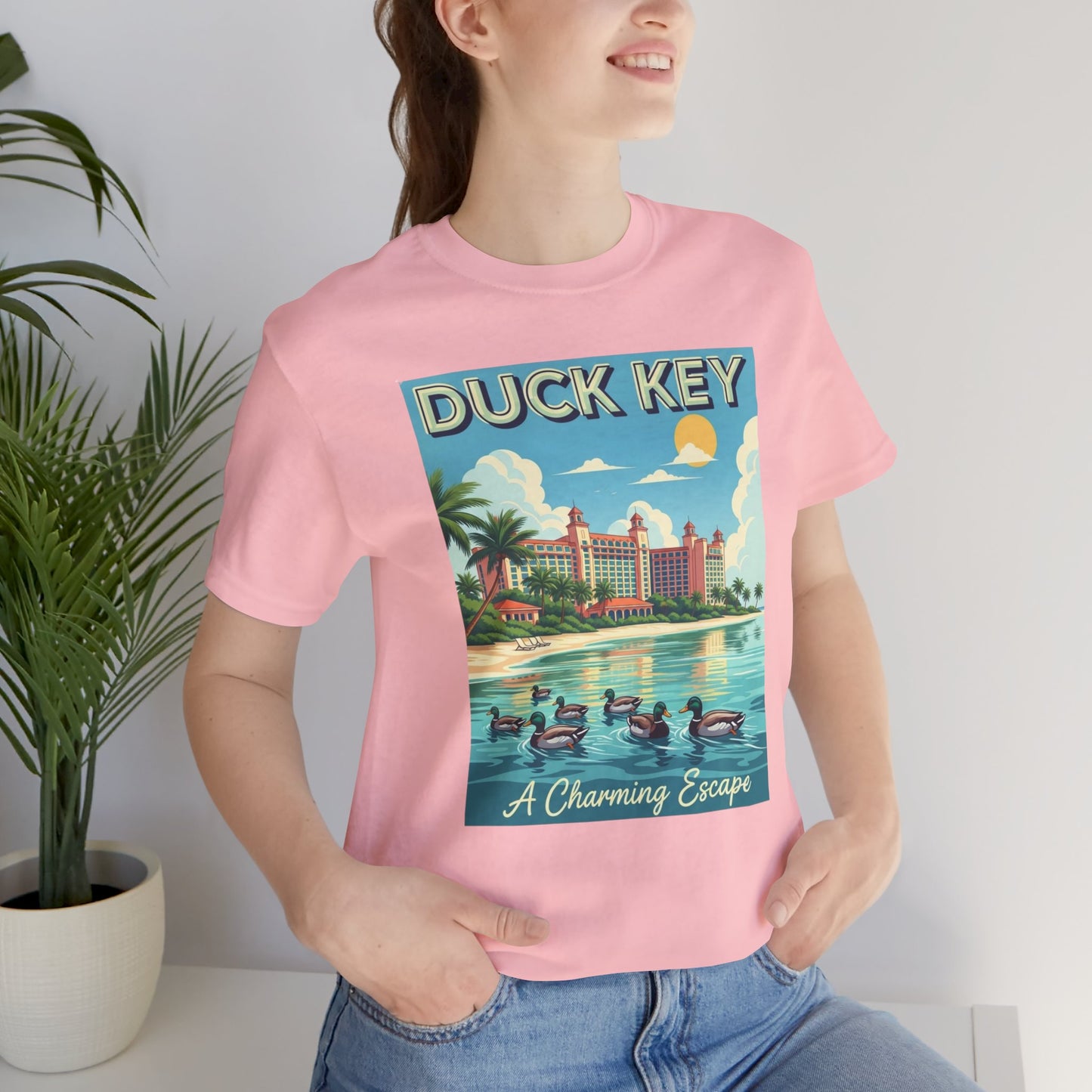 FLORIDA KEYS COLLECTION Vintage Duck Key Escape Tee, Relaxed Summer Vibe Shirt, Travel Themed Unisex Tee