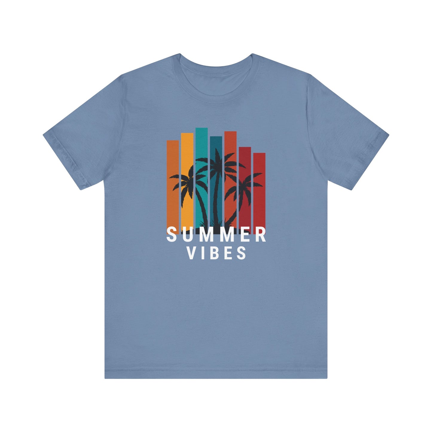 Summer Vibes Unisex Jersey Tee with Palm Design