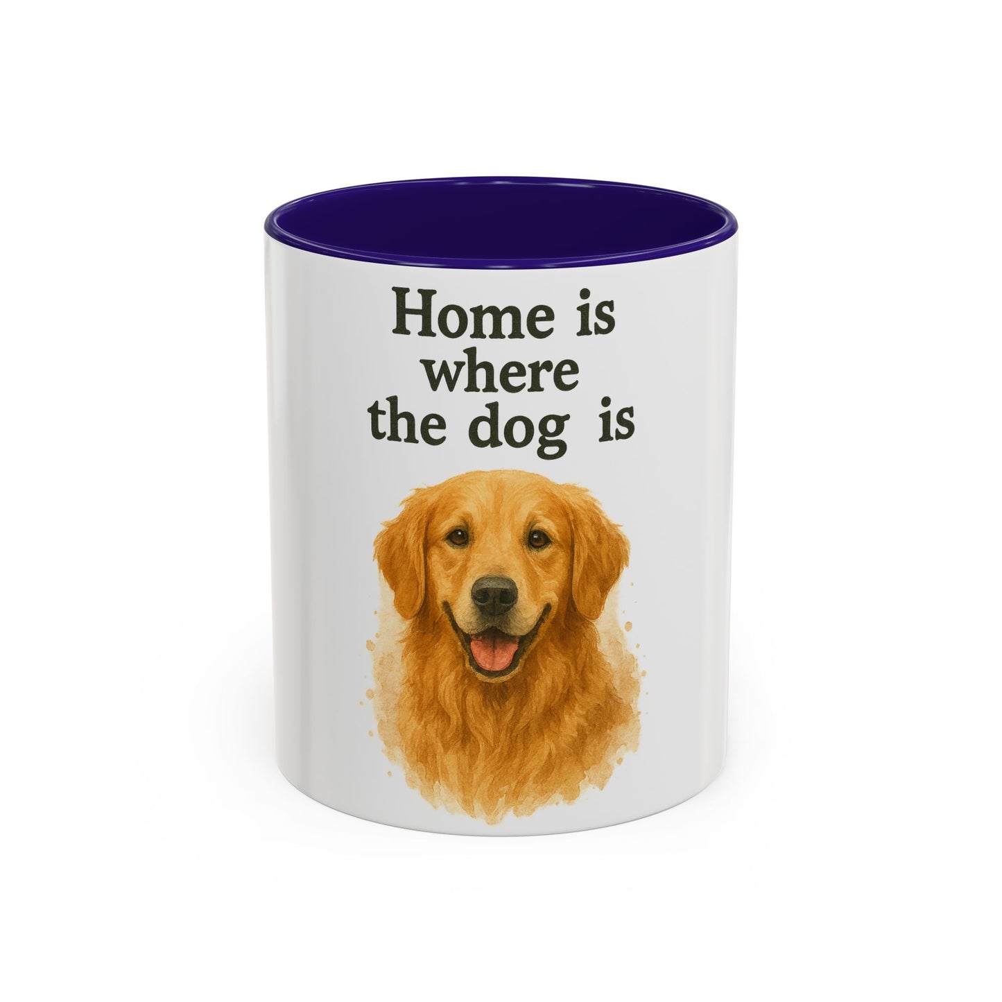 Home Is Where The Dog Is Mug – Colorful Pet Lover’s Coffee Cup (11oz, 15oz)