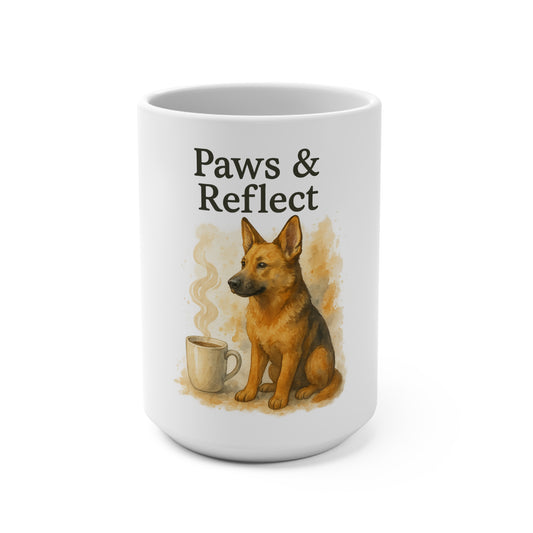 Paws & Reflect Dog Mug 15oz - Perfect for Pet Lovers