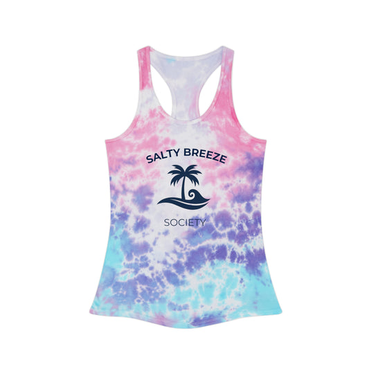 Salty Breeze Society Women's Tie Dye Racerback Tank Top