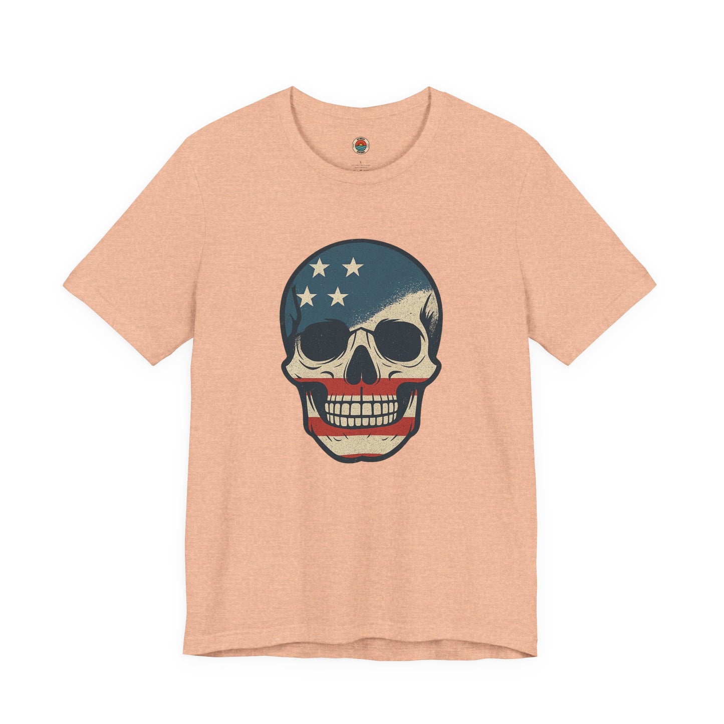 Patriotic Skull Tee, Unisex Graphic T-Shirt, Cool Skull Shirt, Festival Outfits