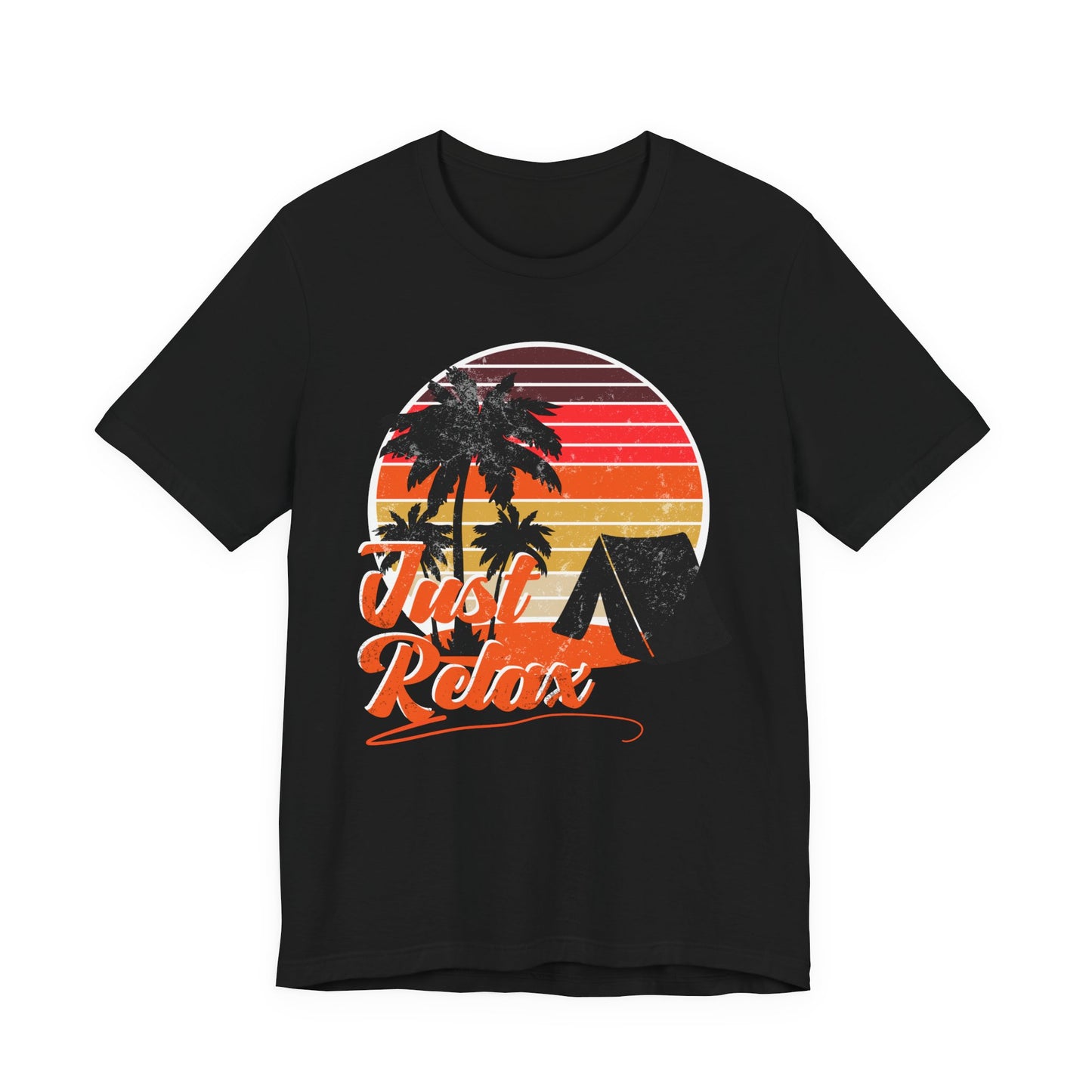 Retro Camping Graphic Tee - 'Just Relax' Unisex Short Sleeve Shirt