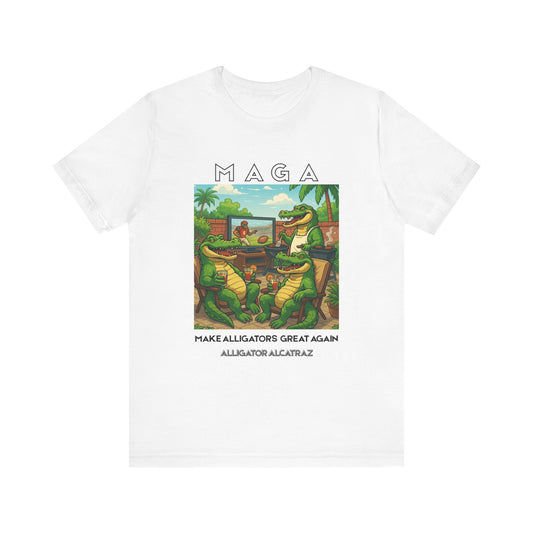 MAGA Make Alligators Great Again, Funny Animal Shirt, Quirky Graphic T-Shirt