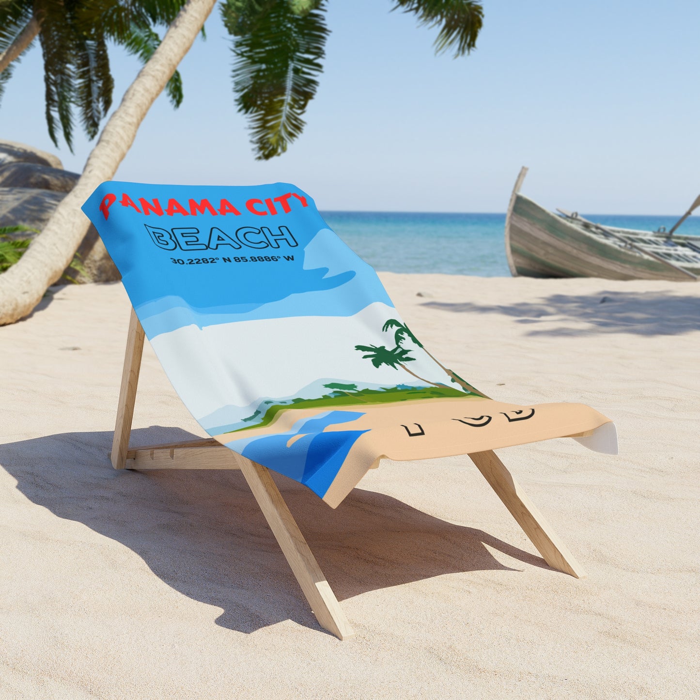 Panama City Beach Towel - Vibrant Coastal Design for Summer Fun