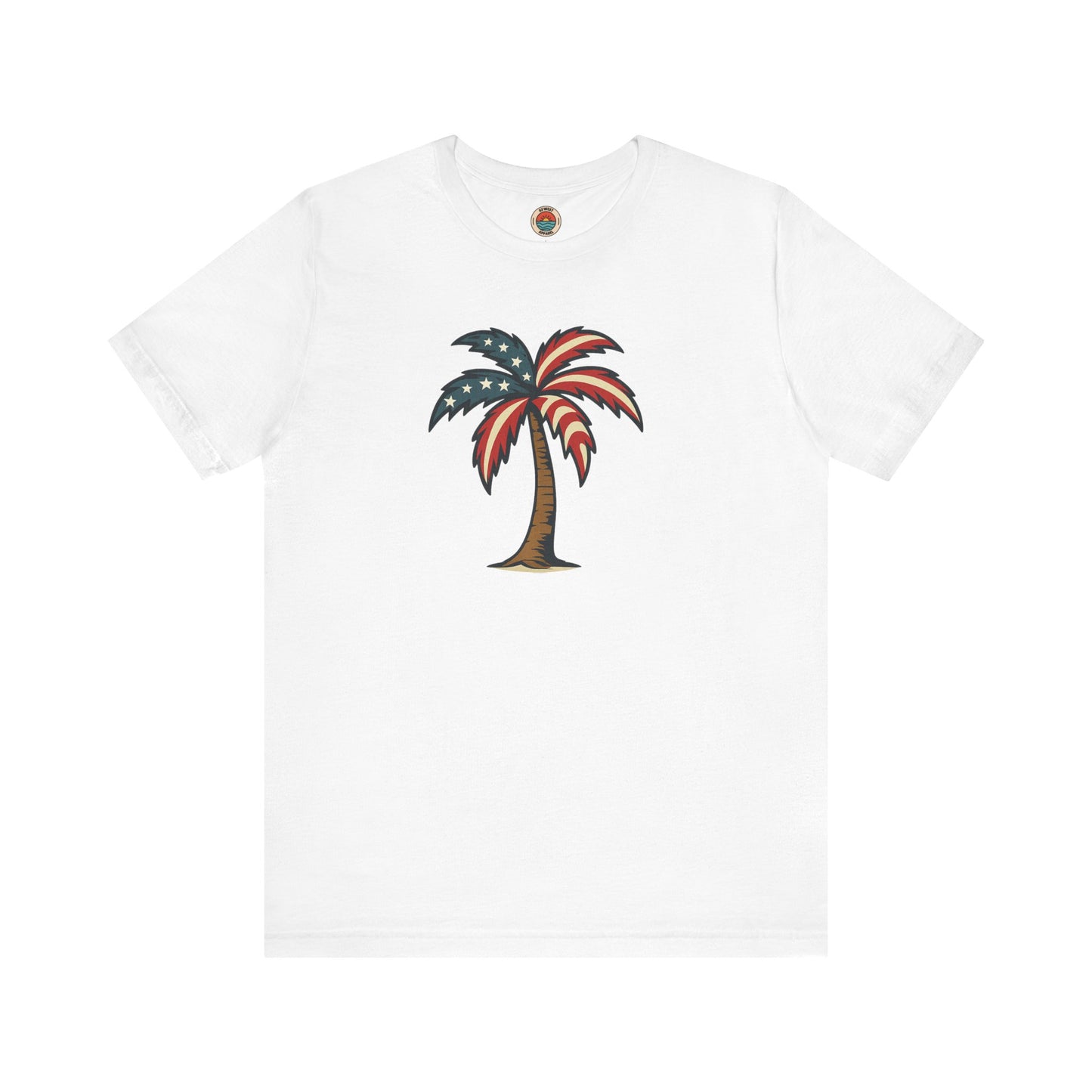 Patriotic Palm Tree Tee, Summer Shirt, Unisex Graphic Tee