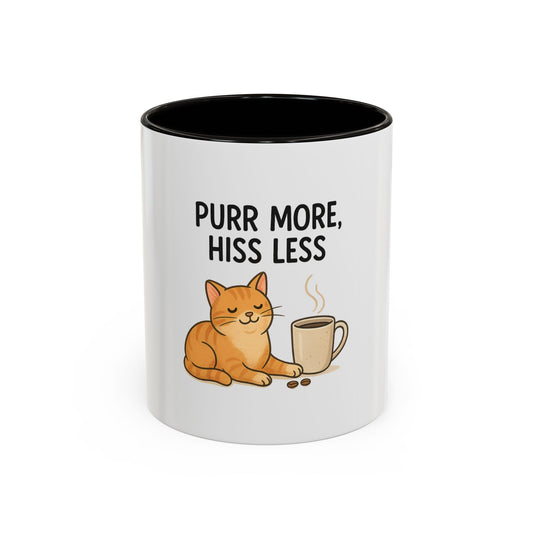 Funny Cat Mug - 'Purr More, Hiss Less' - Perfect Gift for Cat Lovers