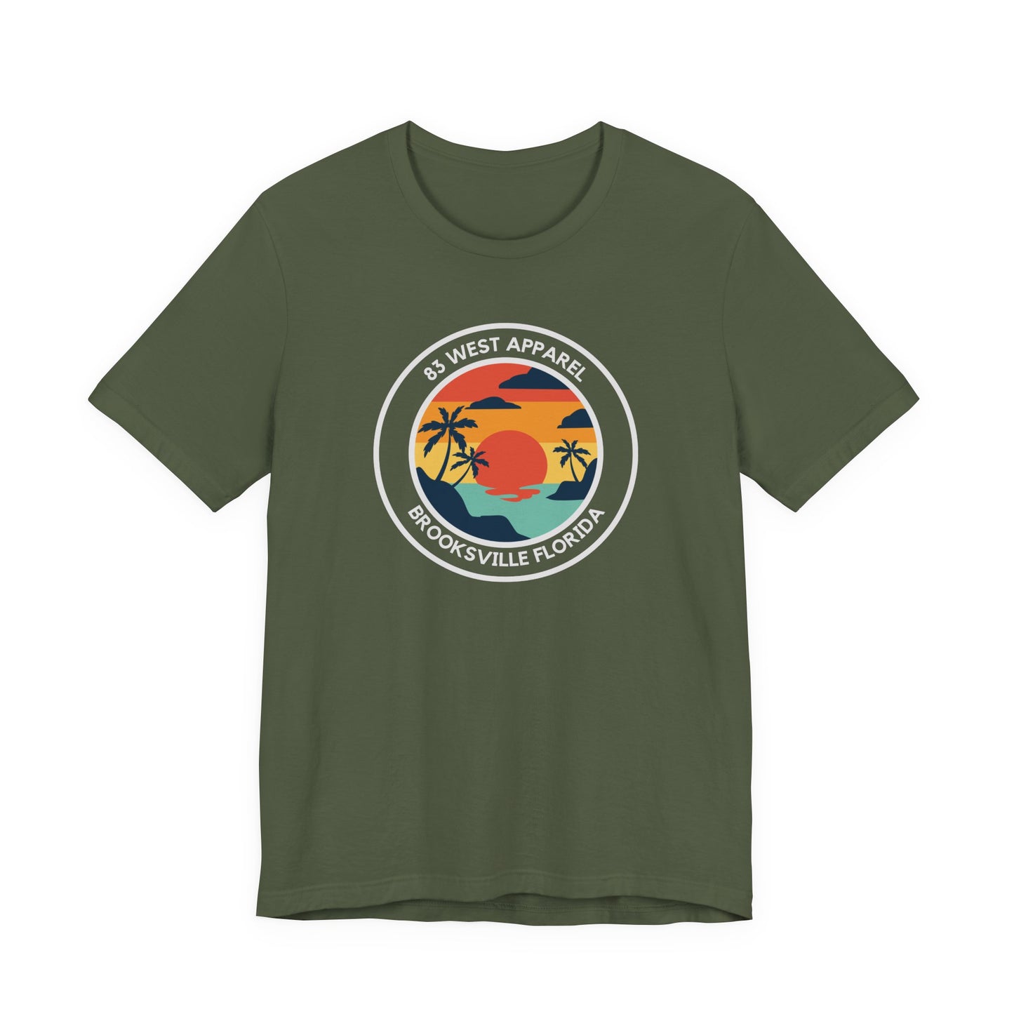 83 West Sunset Palm Tree Tee - Unisex Jersey Short Sleeve Shirt