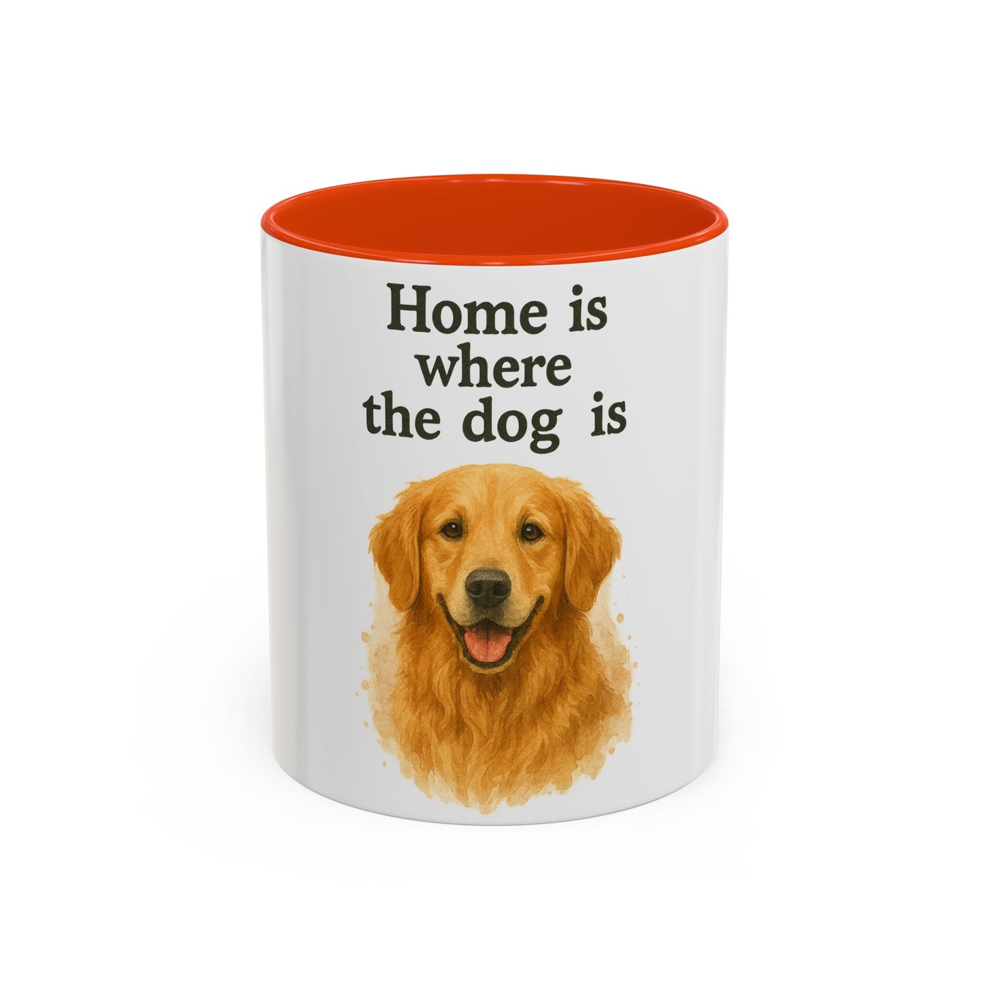 Home Is Where The Dog Is Mug – Colorful Pet Lover’s Coffee Cup (11oz, 15oz)