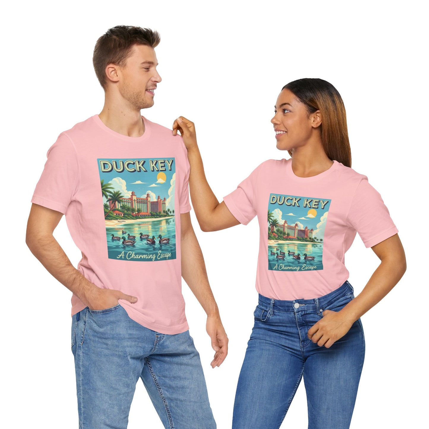 FLORIDA KEYS COLLECTION Vintage Duck Key Escape Tee, Relaxed Summer Vibe Shirt, Travel Themed Unisex Tee