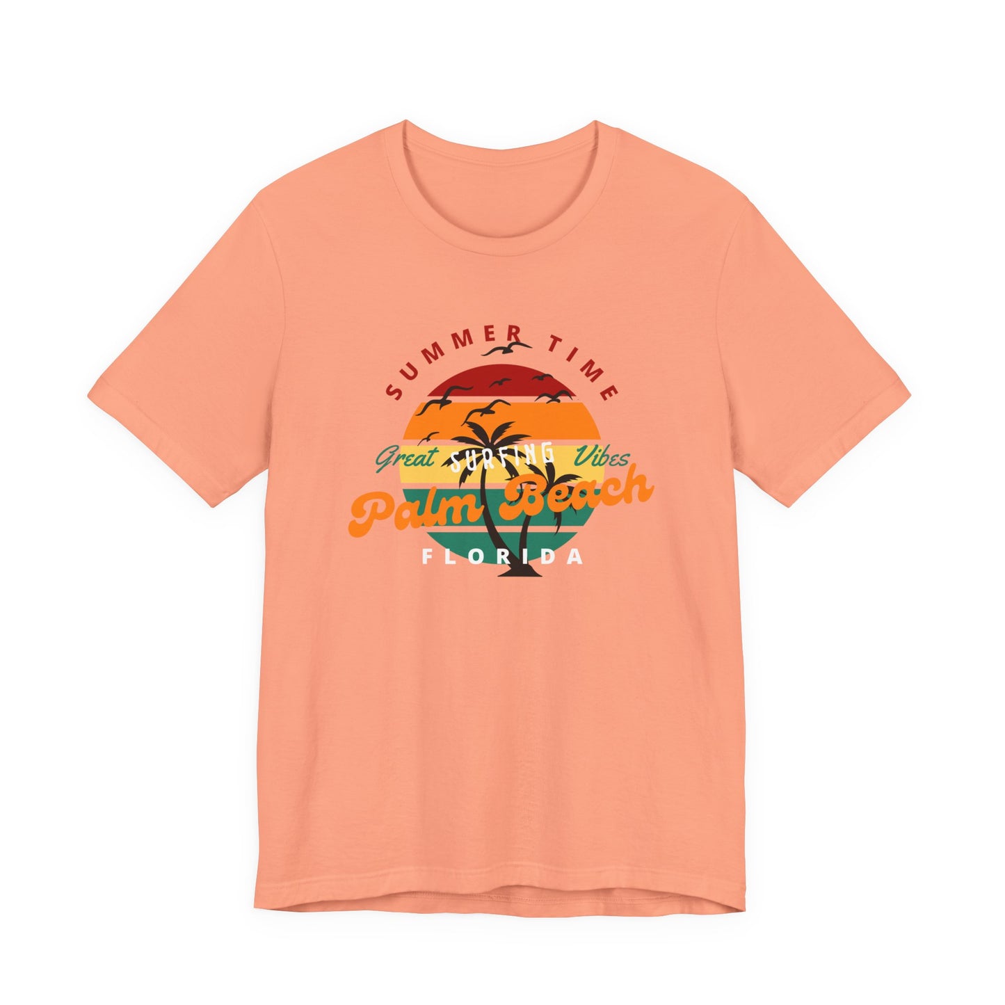 Summer Vibe Palm Beach Tee - Unisex Jersey Short Sleeve T-Shirt