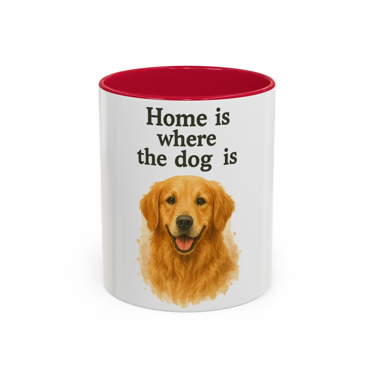 Home Is Where The Dog Is Mug – Colorful Pet Lover’s Coffee Cup (11oz, 15oz)