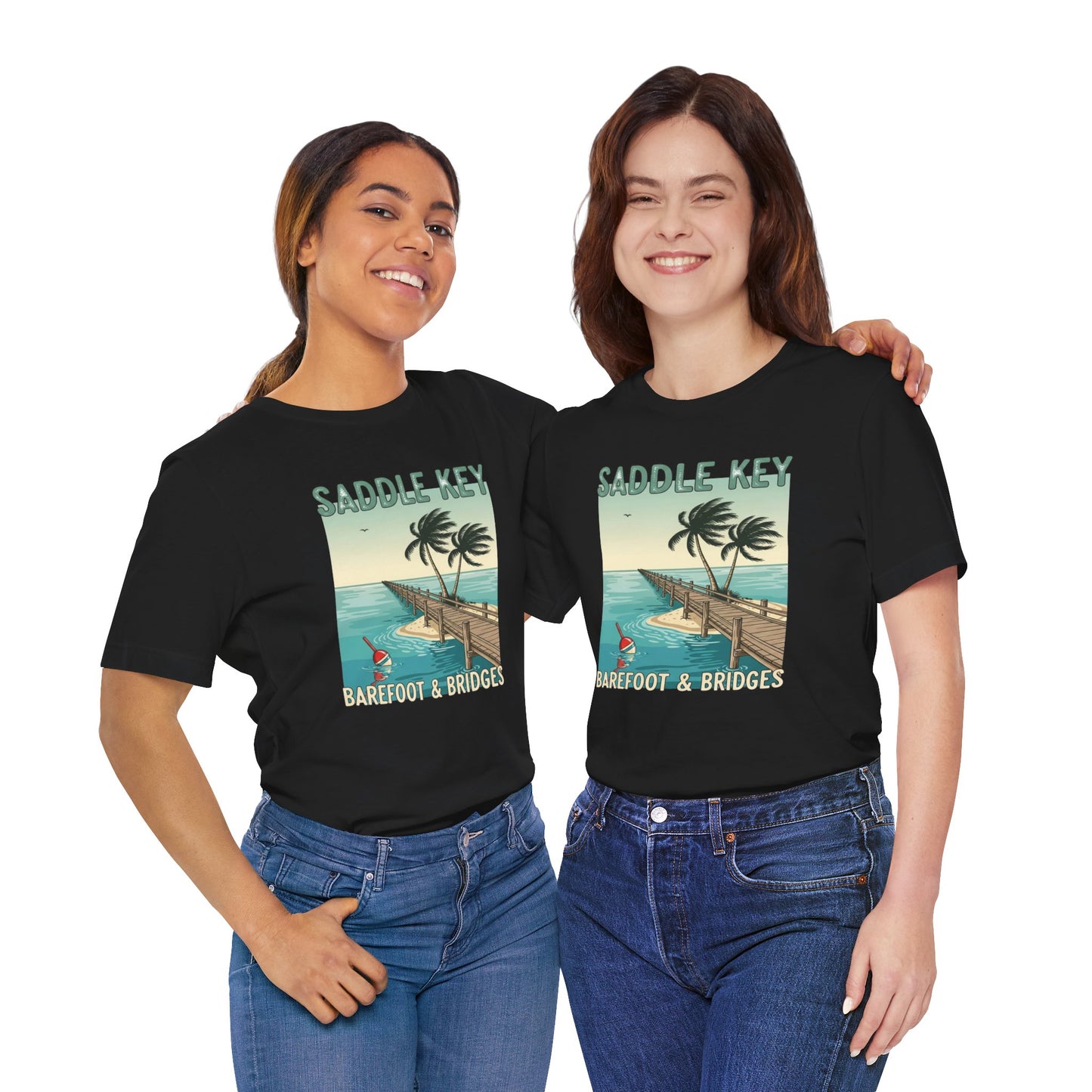 FLORIDA KEYS COLLECTION Retro Saddle Key Tee - Unisex Short Sleeve Shirt