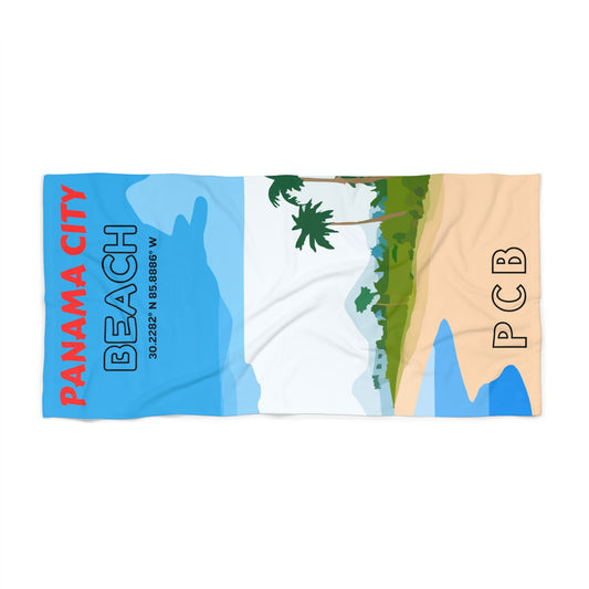 Panama City Beach Towel - Vibrant Coastal Design for Summer Fun