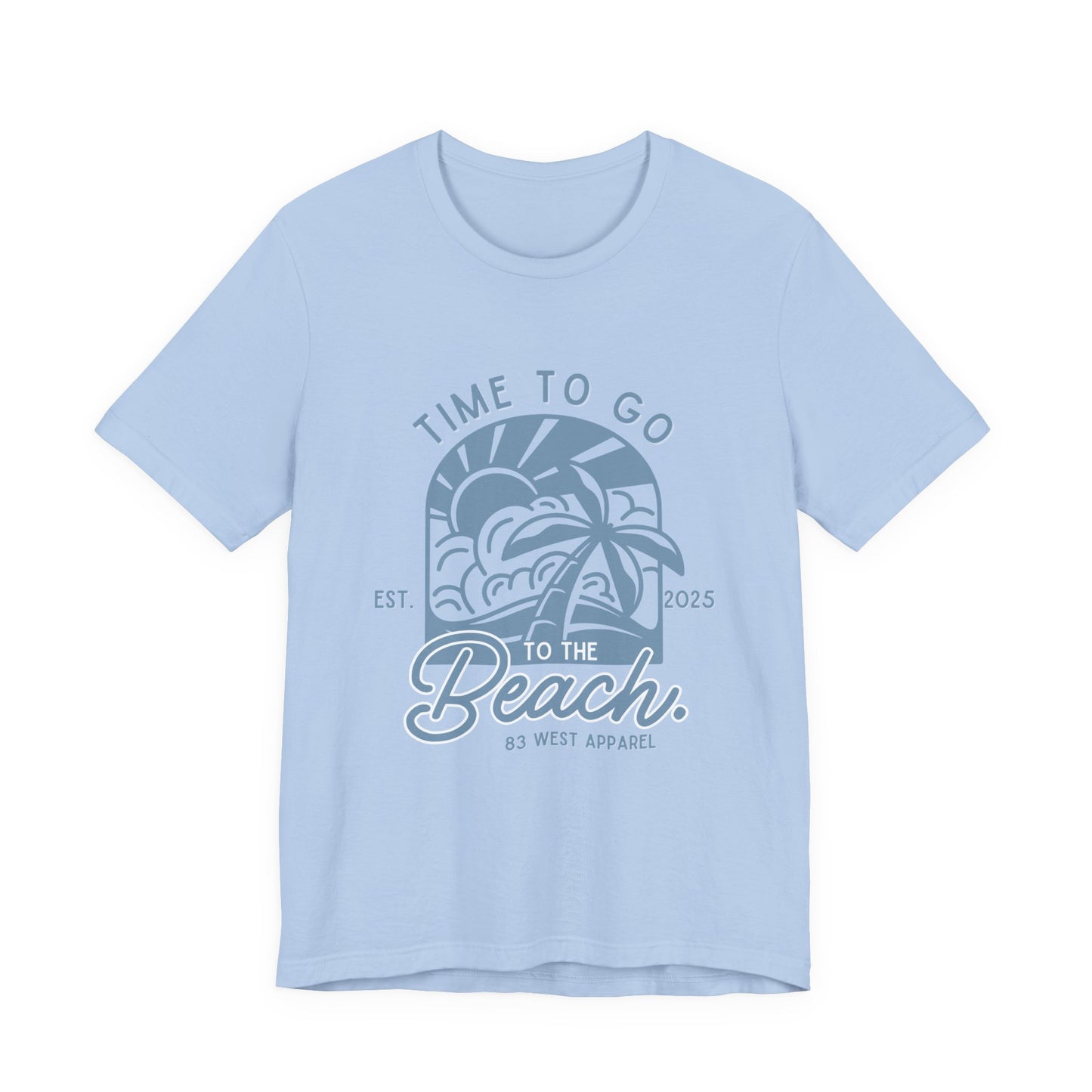 83 West Beach Vibes Unisex Jersey Tee - "Time to Go to the Beach"