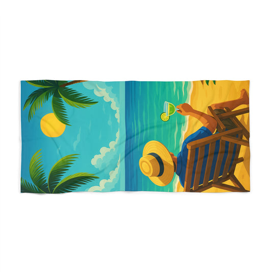 Tropical Paradise Beach Towel - Summer Vibes, Perfect for Relaxing by the Sea