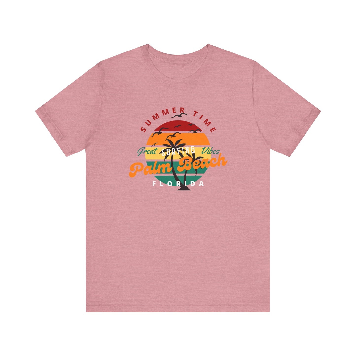 Summer Vibe Palm Beach Tee - Unisex Jersey Short Sleeve T-Shirt