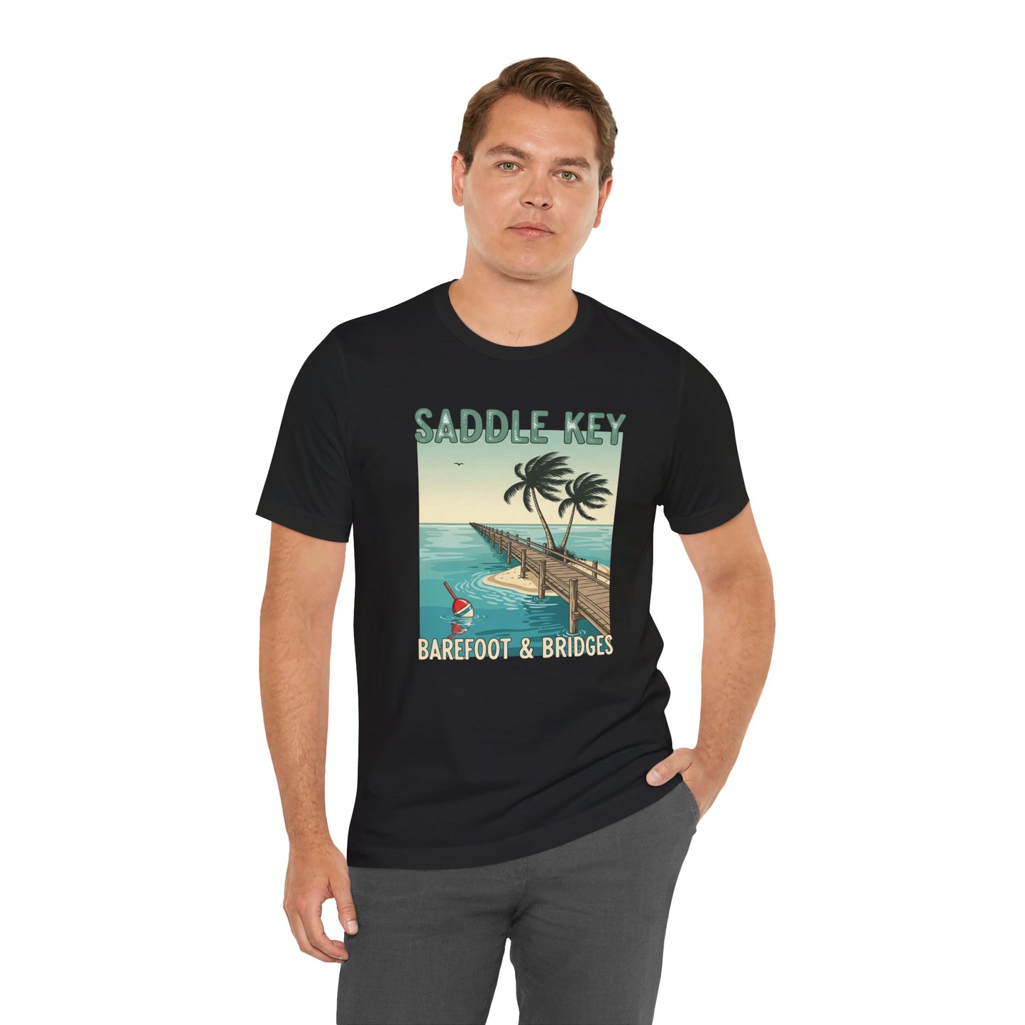 FLORIDA KEYS COLLECTION Retro Saddle Key Tee - Unisex Short Sleeve Shirt