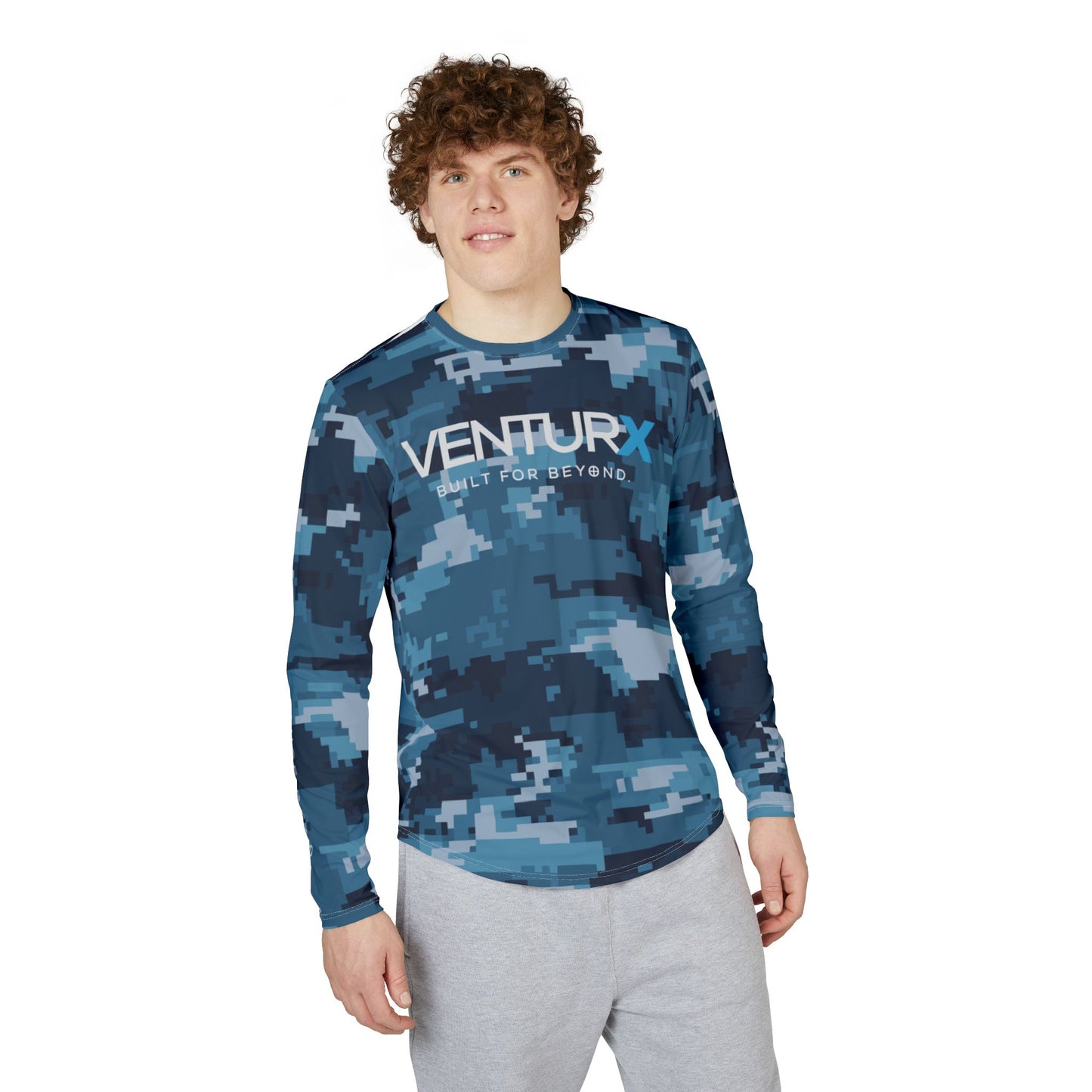 VENTURX™ Coastal Camo Men's UV Protection Long Sleeve Shirt
