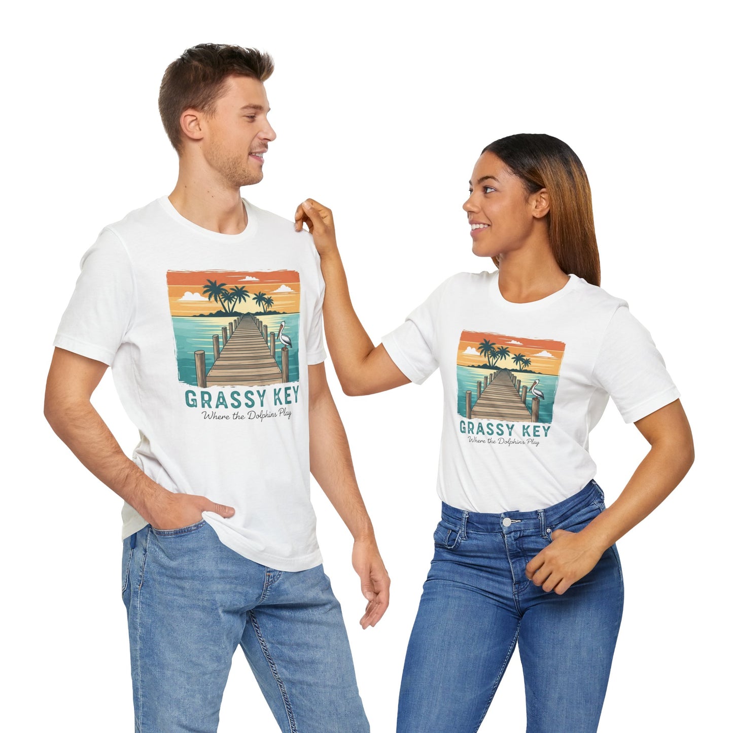 FLORIDA KEYS COLLECTION Grassy Key Tropical Tee - Unisex Jersey Short Sleeve Tee