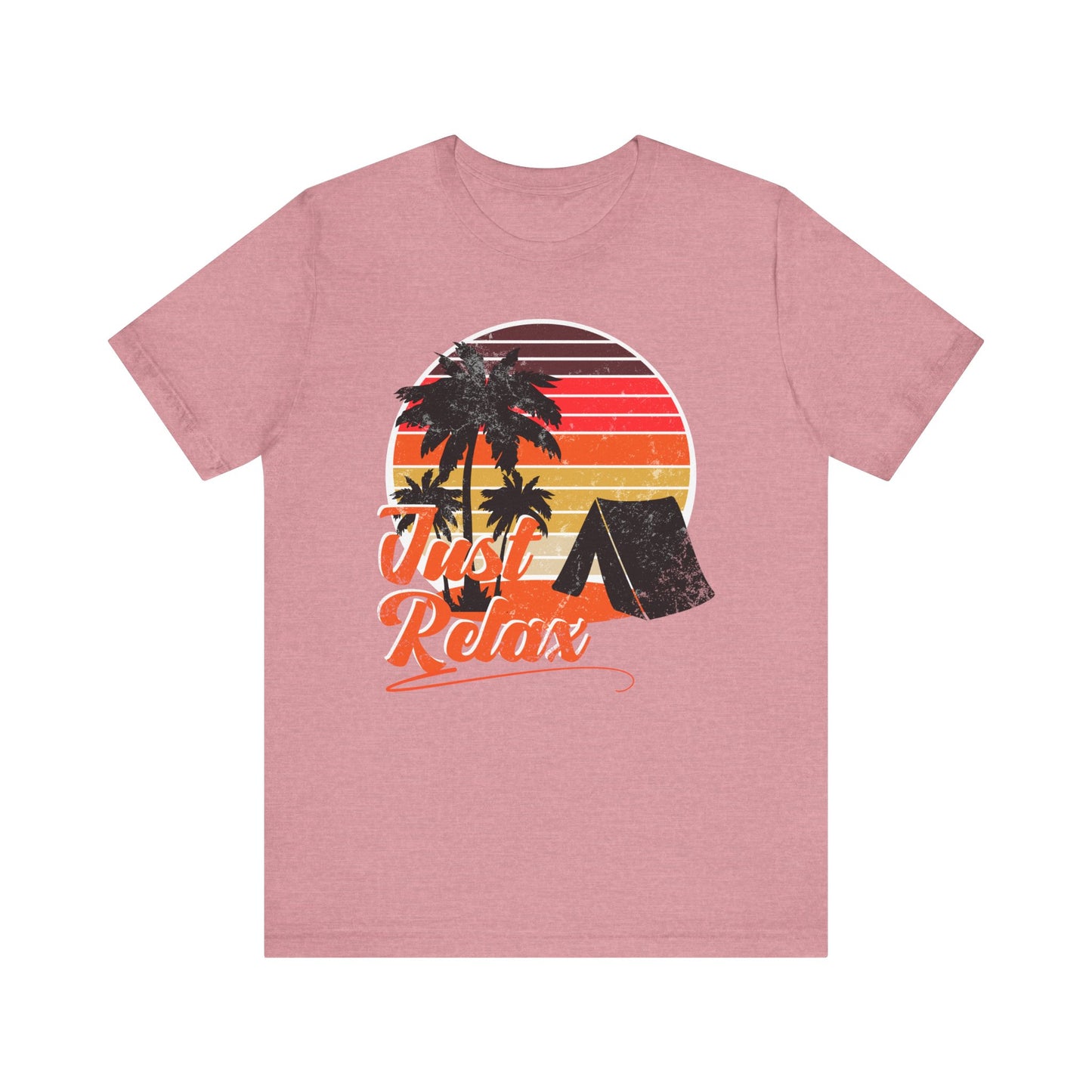 Retro Camping Graphic Tee - 'Just Relax' Unisex Short Sleeve Shirt