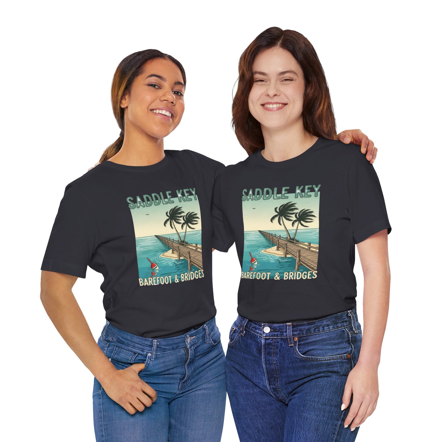 FLORIDA KEYS COLLECTION Retro Saddle Key Tee - Unisex Short Sleeve Shirt