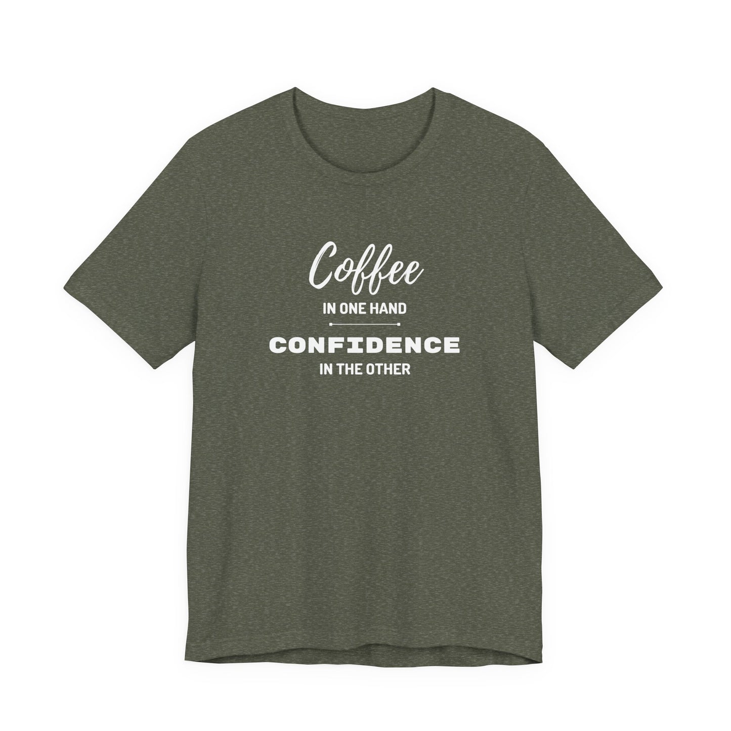 Coffee & Confidence Unisex Jersey Tee