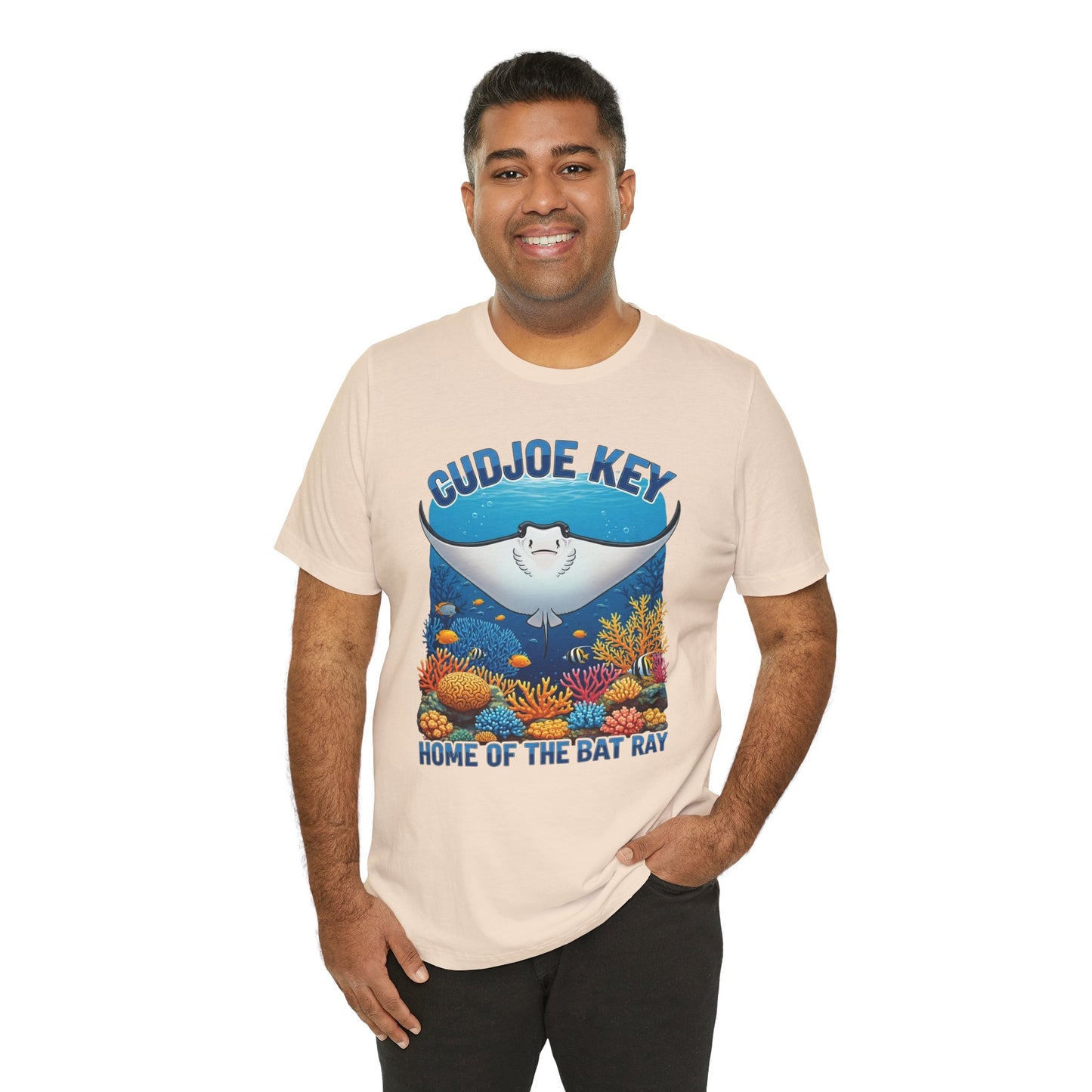 FLORIDA KEYS COLLECTION Cudjoe Key Bat Ray Tee, Unisex Graphic T-Shirt, Beach Apparel