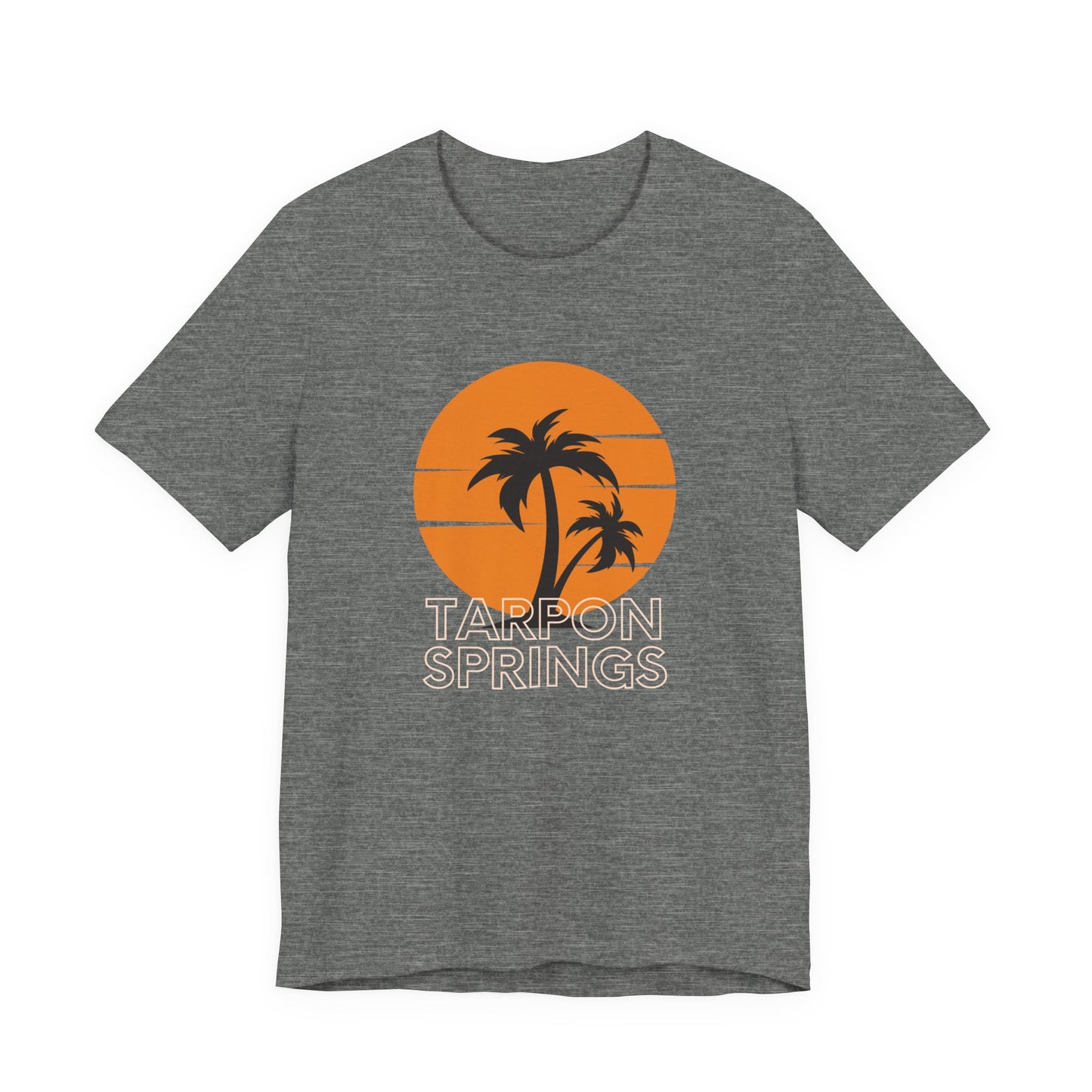 Tarpon Springs Sunset T-Shirt - Unisex Jersey Tee with Palm Trees