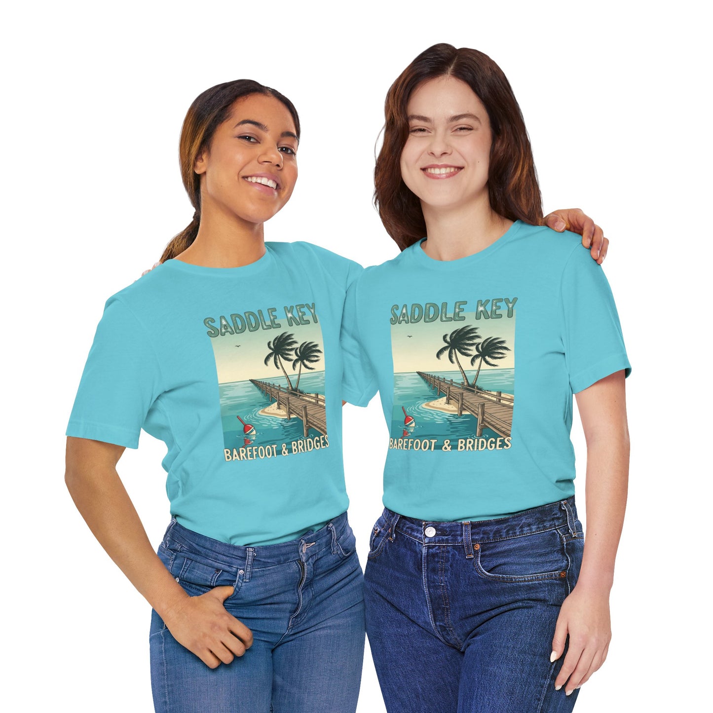 FLORIDA KEYS COLLECTION Retro Saddle Key Tee - Unisex Short Sleeve Shirt