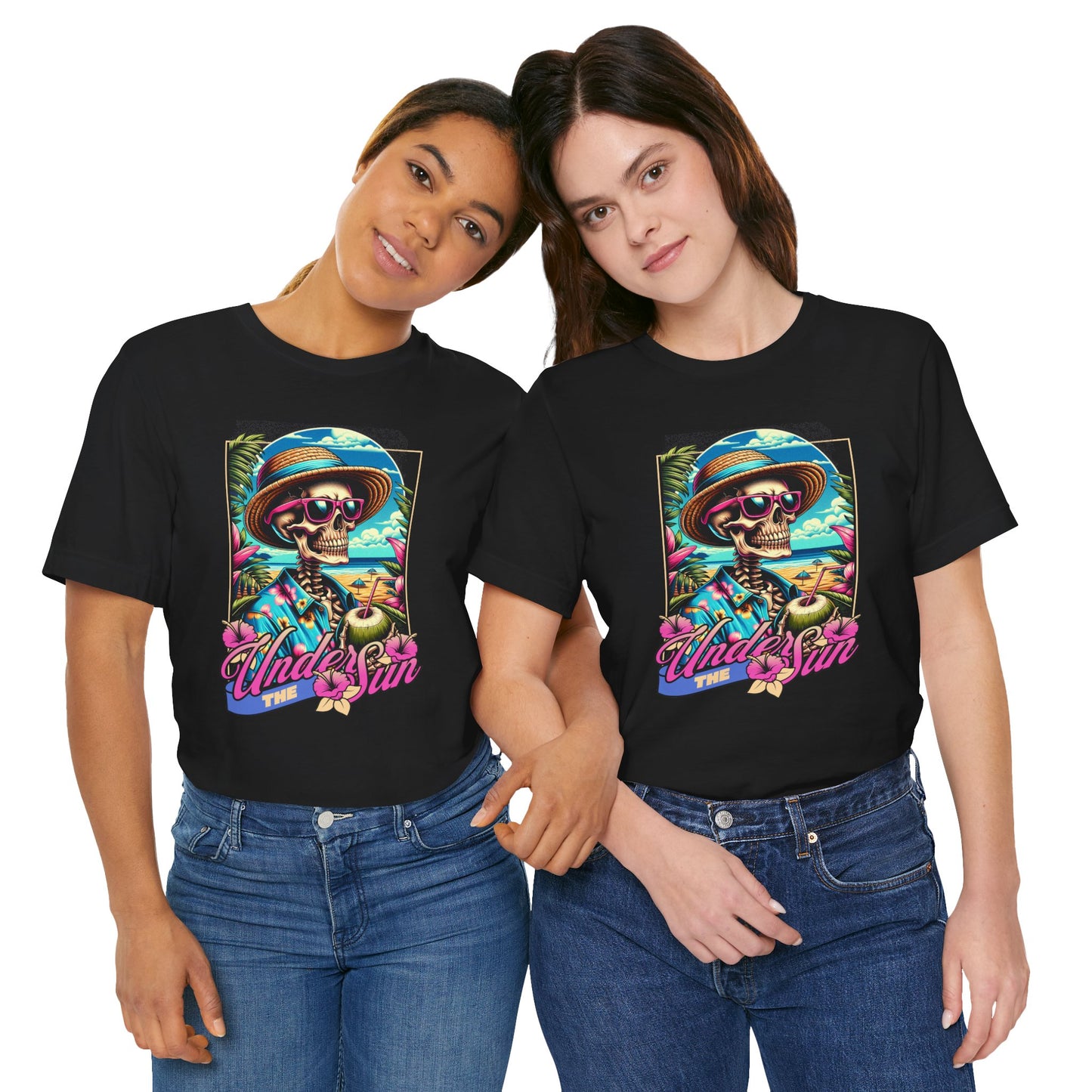 Under The Sun Graphic Tee, Fun Summer Shirt, Vacation Apparel, Skull Design Tee, Unique Gift for Beach Lovers