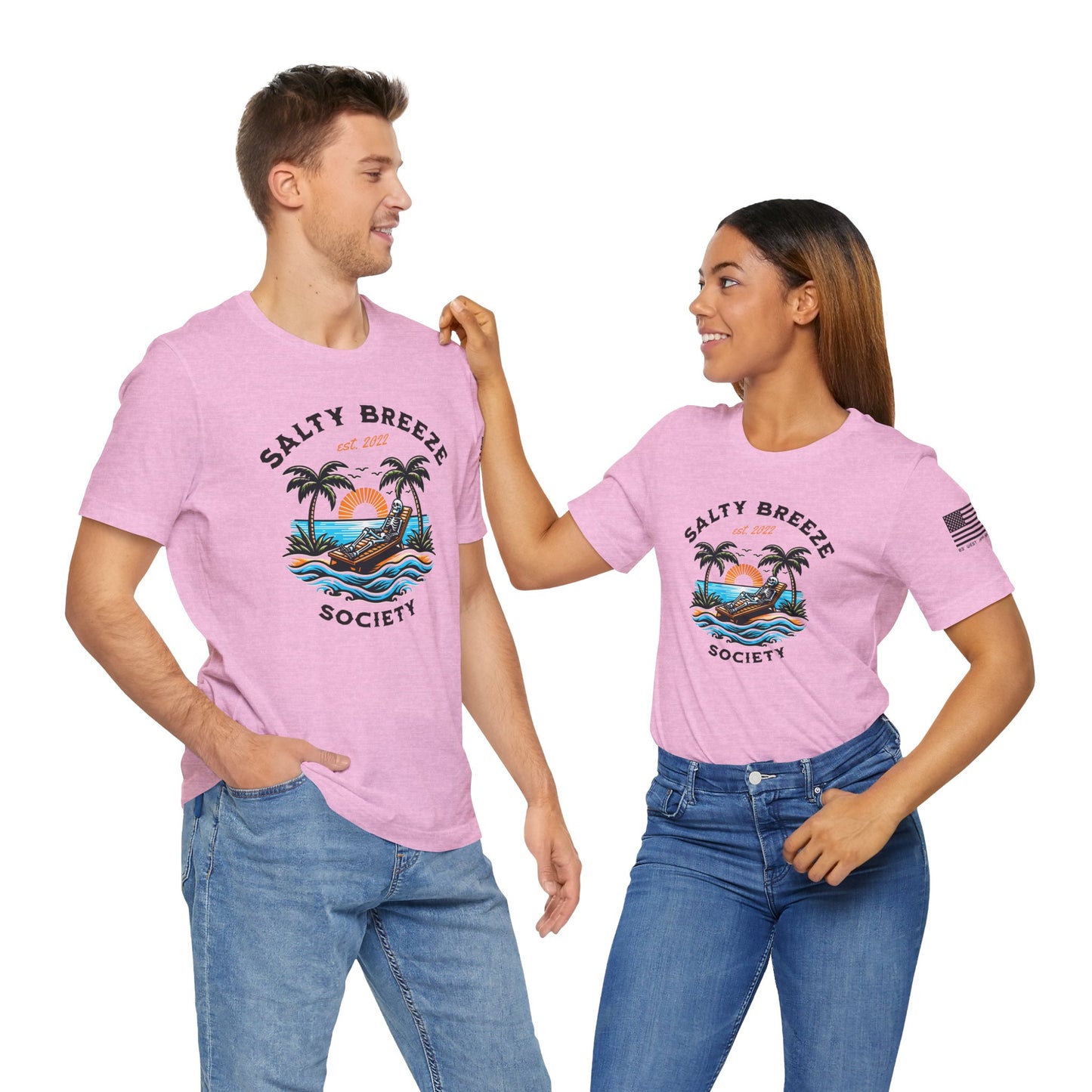 Salty Breeze Society™ Tee, Casual Summer Shirt, Beach Vibe Apparel, Gift for Ocean Lovers, Relaxed Fit Graphic Tee
