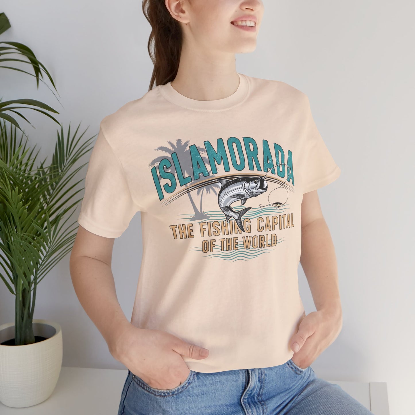 FLORIDA KEYS COLLECTION Islamorada Fishing Capital Tee, Unisex Fishing Shirt, Casual Beach Wear, Summer Vacation Top, Gift for Anglers