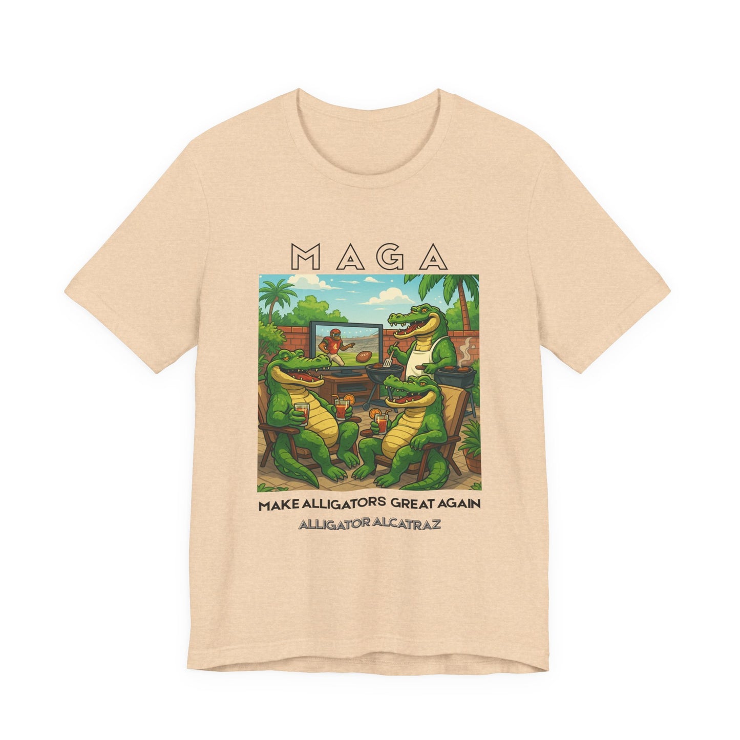 MAGA Make Alligators Great Again, Funny Animal Shirt, Quirky Graphic T-Shirt