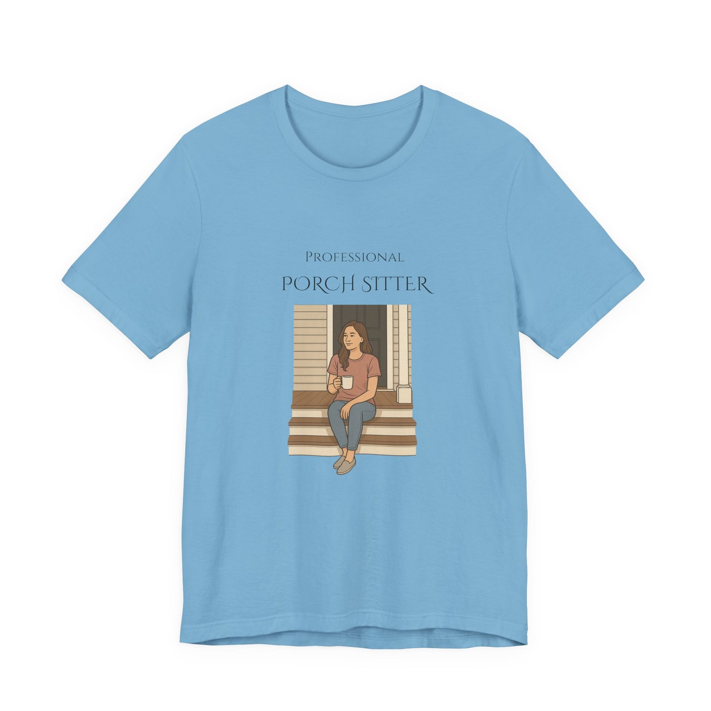 Professional Porch Sitter Tee, Cute Graphic Shirt, Relaxation Gift