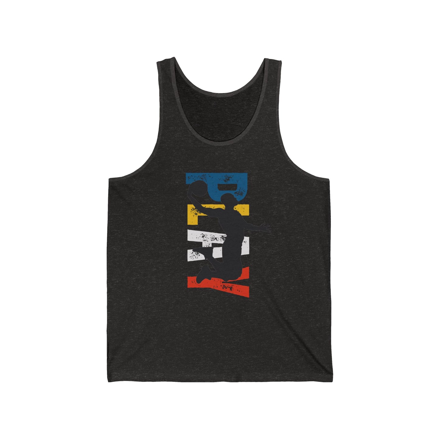 Dynamic Unisex Jersey Tank - Basketball Inspired Graphic Tee