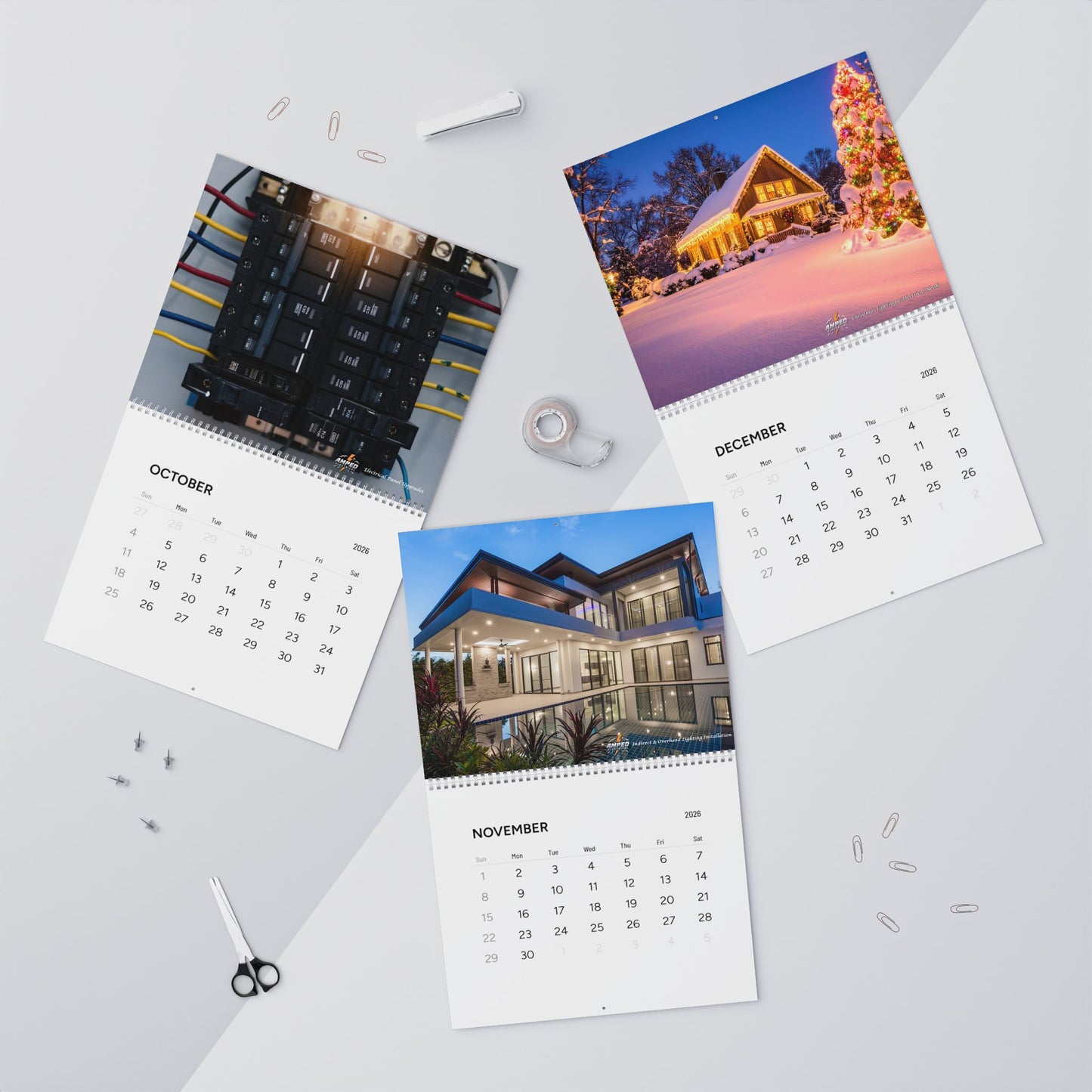 2026 Wall Calendar – AMPED Electrical Services Edition