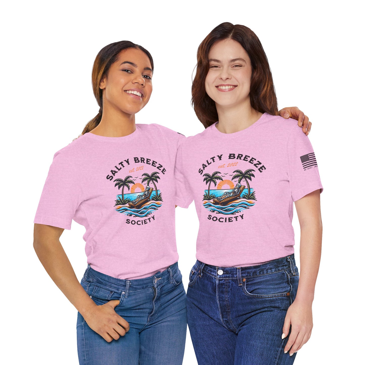Salty Breeze Society™ Tee, Casual Summer Shirt, Beach Vibe Apparel, Gift for Ocean Lovers, Relaxed Fit Graphic Tee