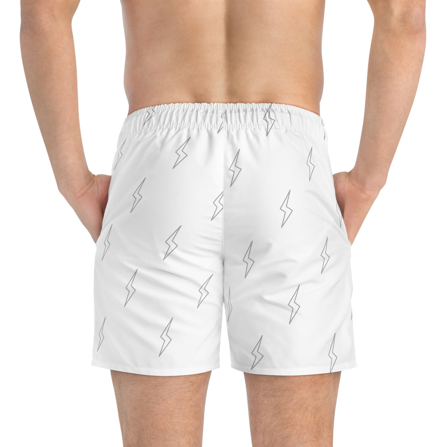 AMPED ELECTRICAL Lightning Swim Trunks, Beachwear, Summer Pool Party, Men's Swim Shorts