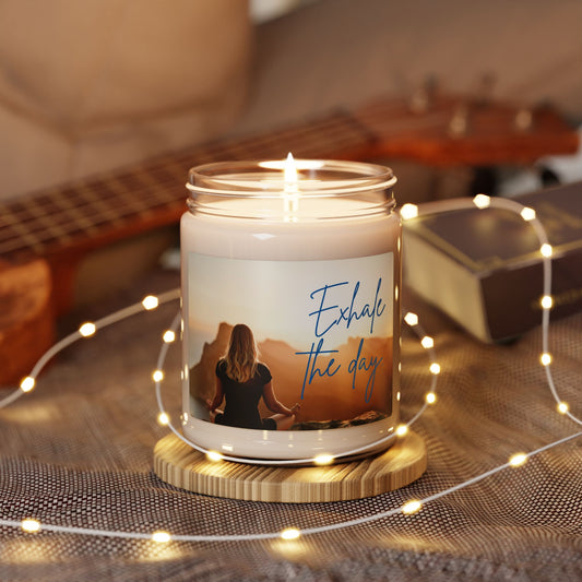 Scented Soy Candle - Exhale the Day | Relaxing Home Decor, Natural Wax Candle, Gift for Her, Spa Candle, Mindfulness Essential