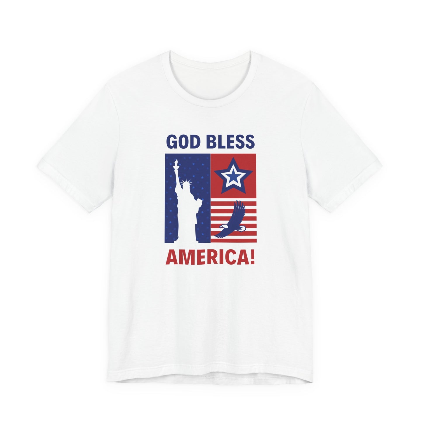 Patriotic Unisex Jersey Tee - 'God Bless America!' Design