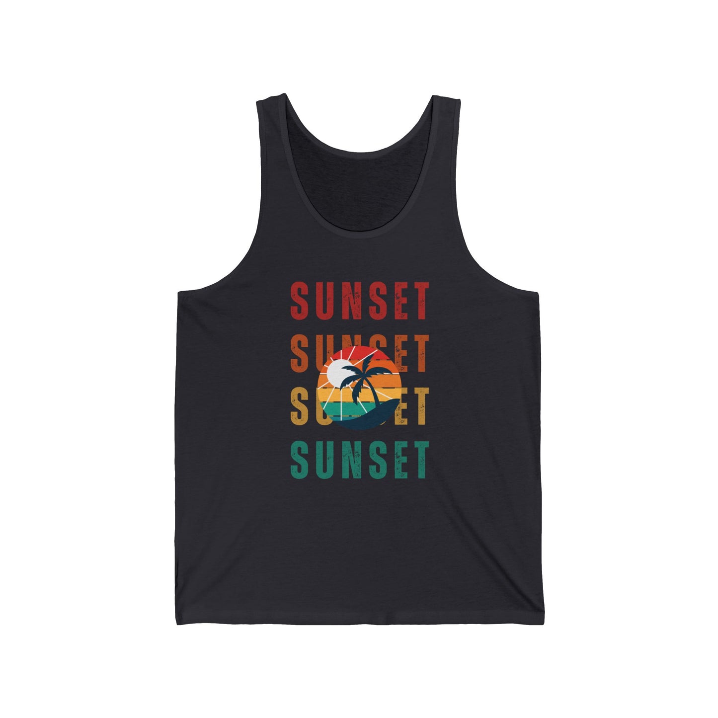 Sunset Vibes Unisex Jersey Tank - Perfect for Summer Days & Beach Getaways