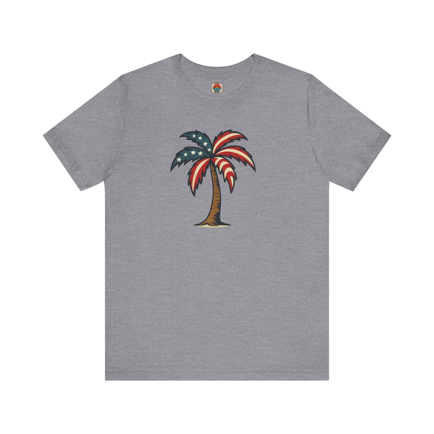 Patriotic Palm Tree Tee, Summer Shirt, Unisex Graphic Tee