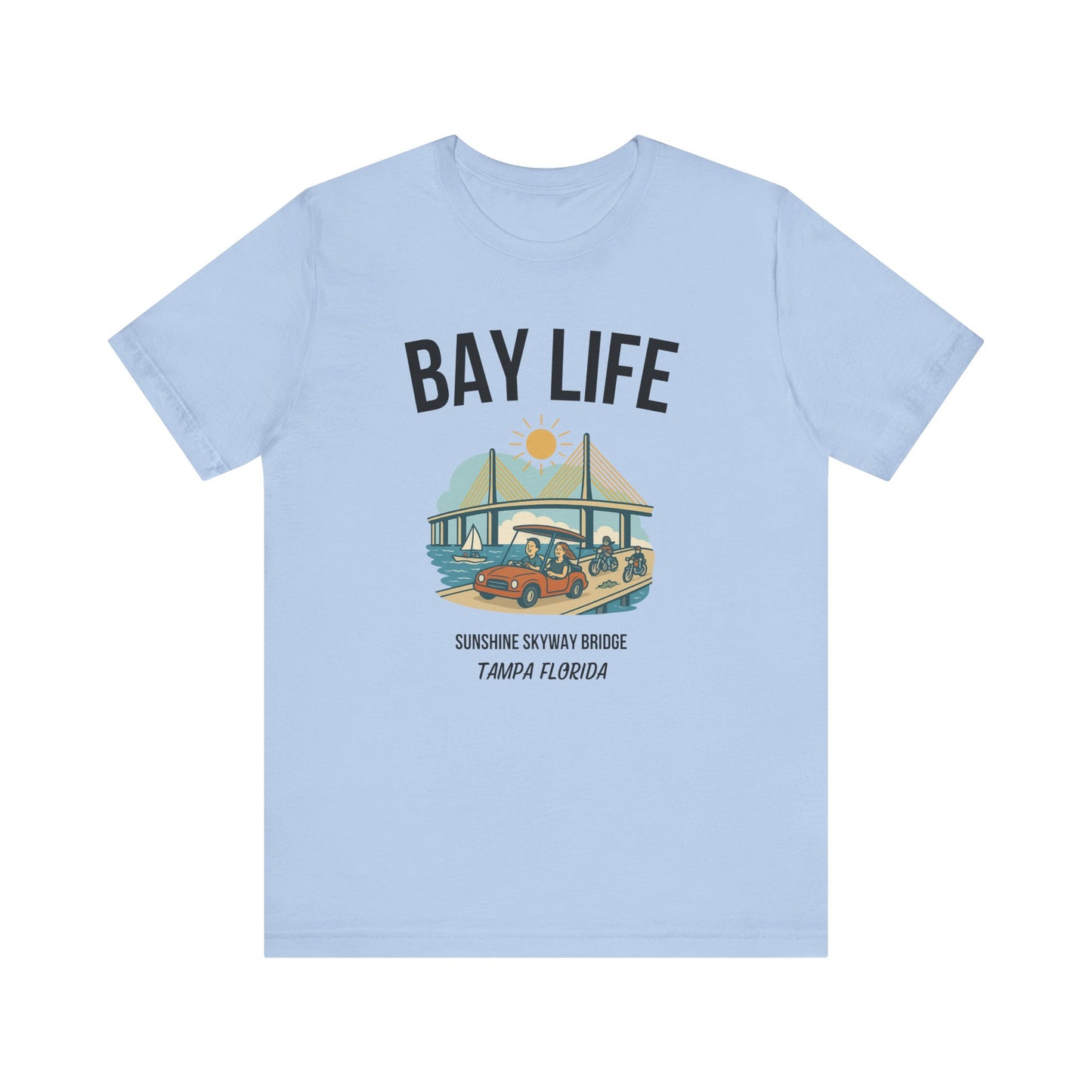 Bay Life Short Sleeve Tee, Ocean Vibes T-Shirt, Summer Shirt, Beach Lover's Top