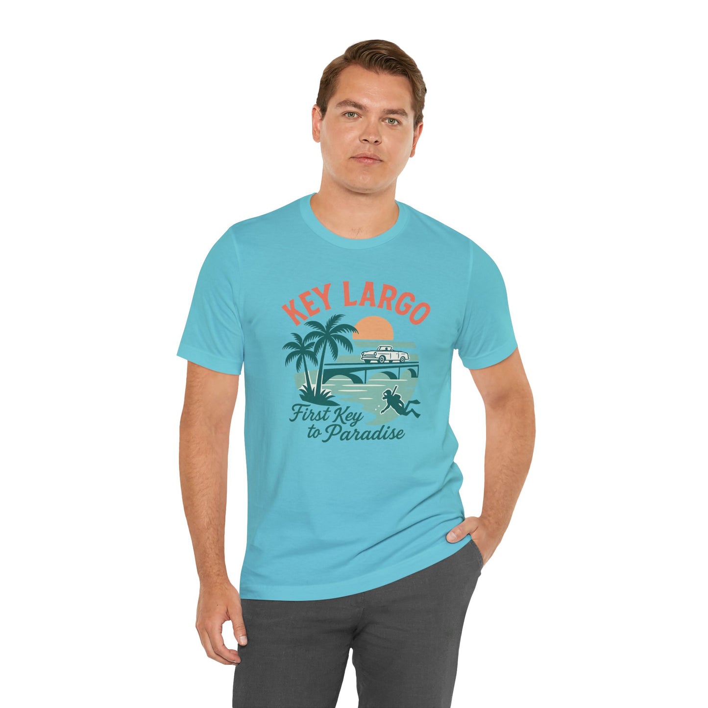 FLORIDA KEYS COLLECTION Key Largo Vintage Vibe Tee, Unisex Jersey Shirt