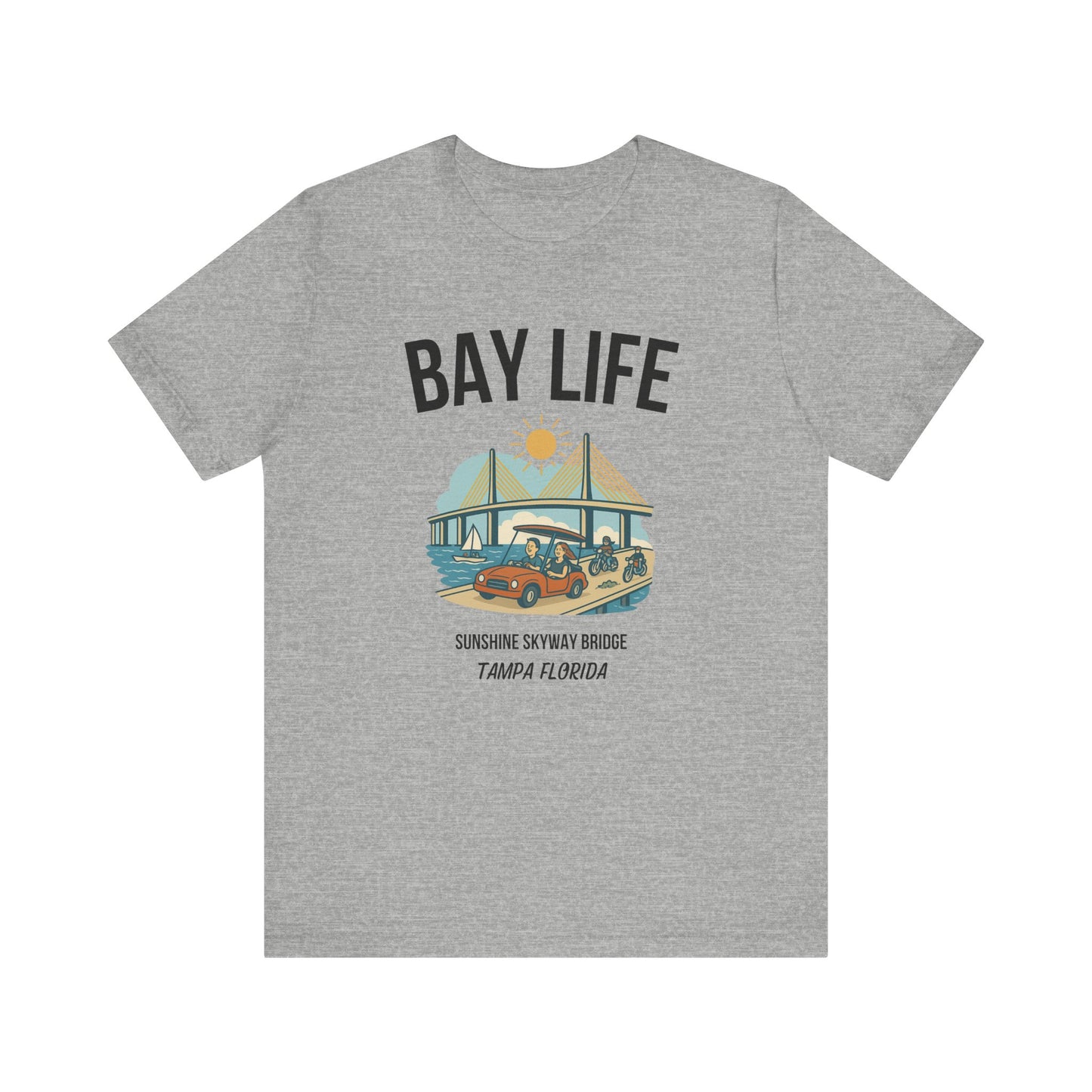 Bay Life Short Sleeve Tee, Ocean Vibes T-Shirt, Summer Shirt, Beach Lover's Top