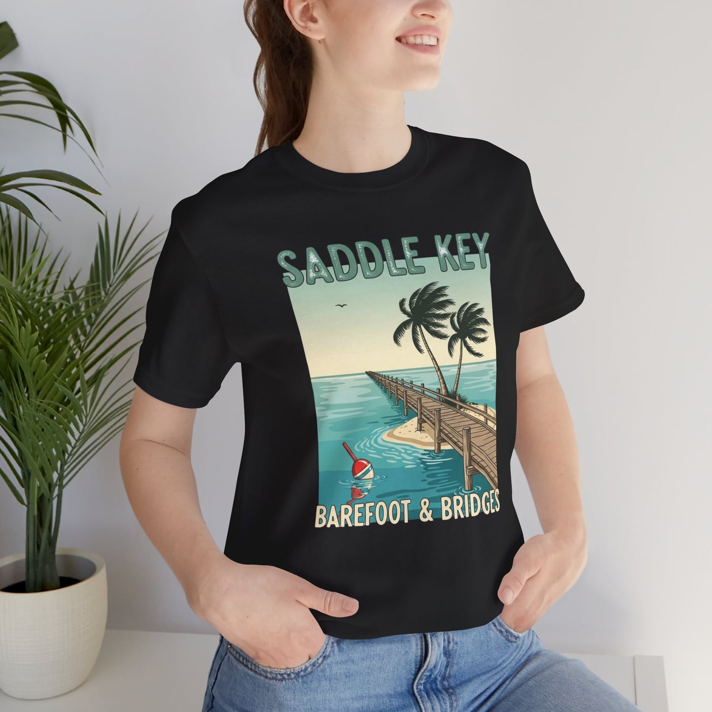 FLORIDA KEYS COLLECTION Retro Saddle Key Tee - Unisex Short Sleeve Shirt
