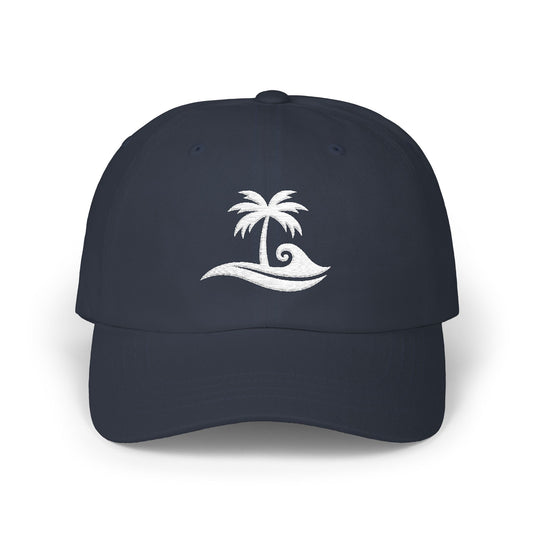 Salty Breeze Society Classic Logo Cap in Navy Blue