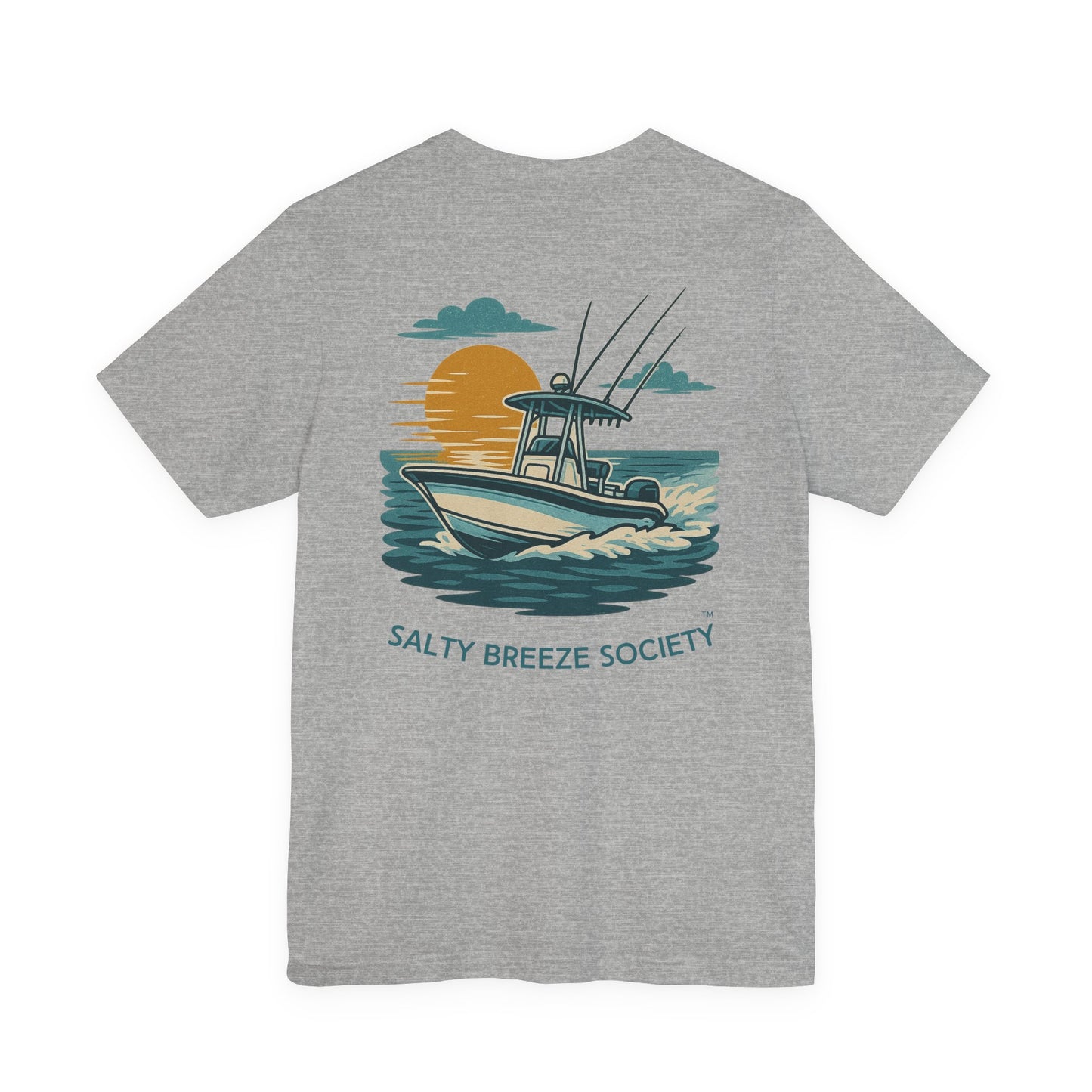Salty Breeze Society Tee, Center Console Sunset T-Shirt, Summer Vibes Shirt