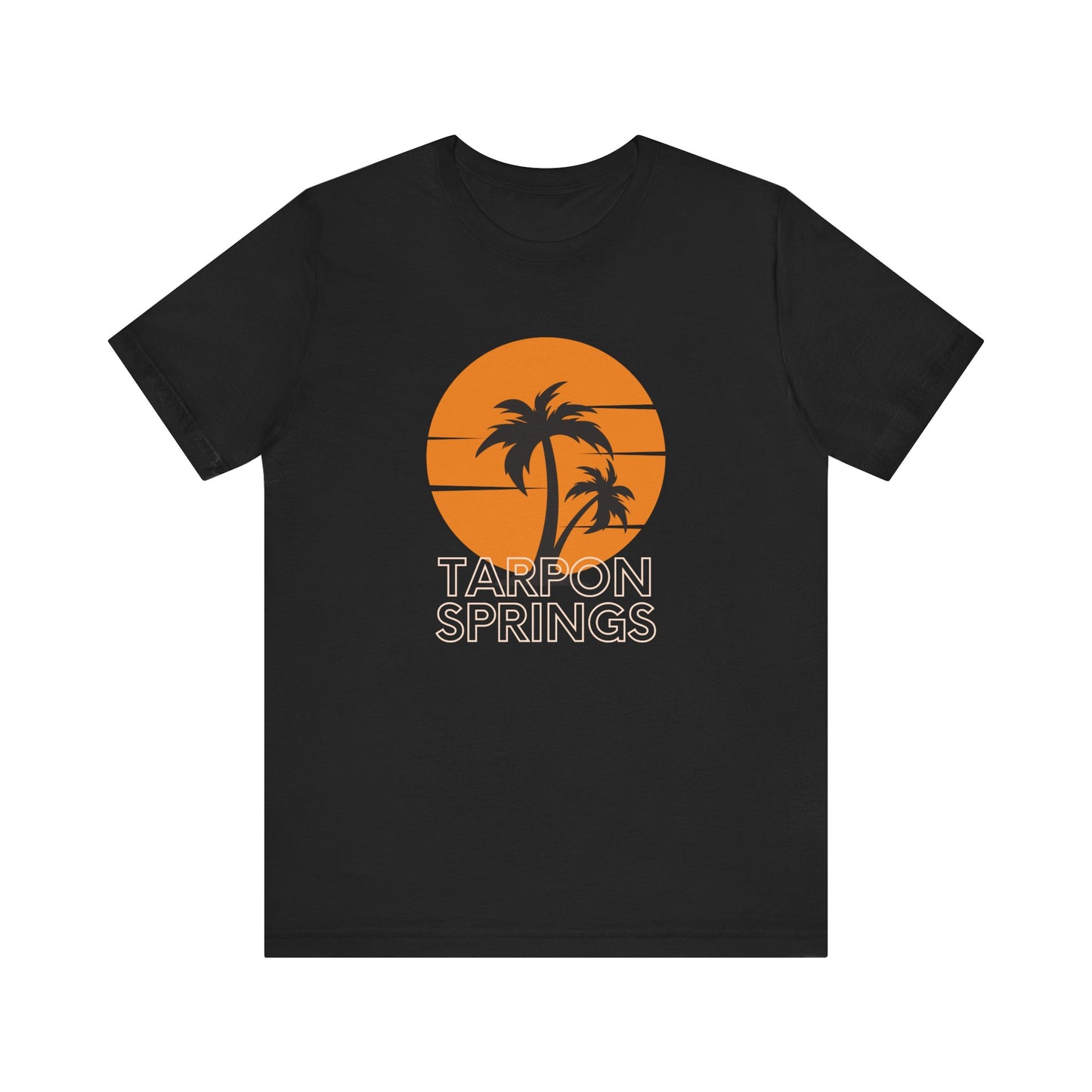 Tarpon Springs Sunset T-Shirt - Unisex Jersey Tee with Palm Trees